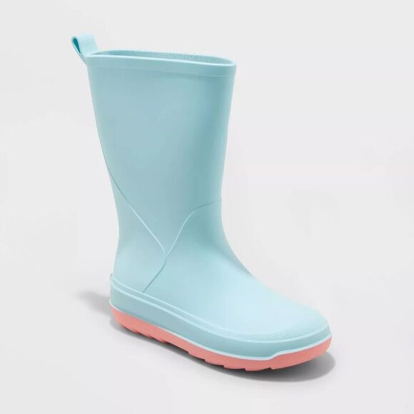 Cat & Jack Other - Cat & Jack Girls Youth Shoes 2 Blue Andy Slip-On Waterproof Rain Boots new NWT